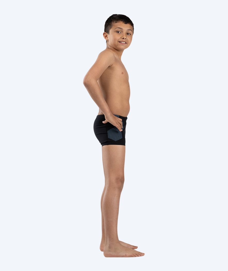 Watery swim trunks for boys - Flaming Vegas Eco - Blue Corner