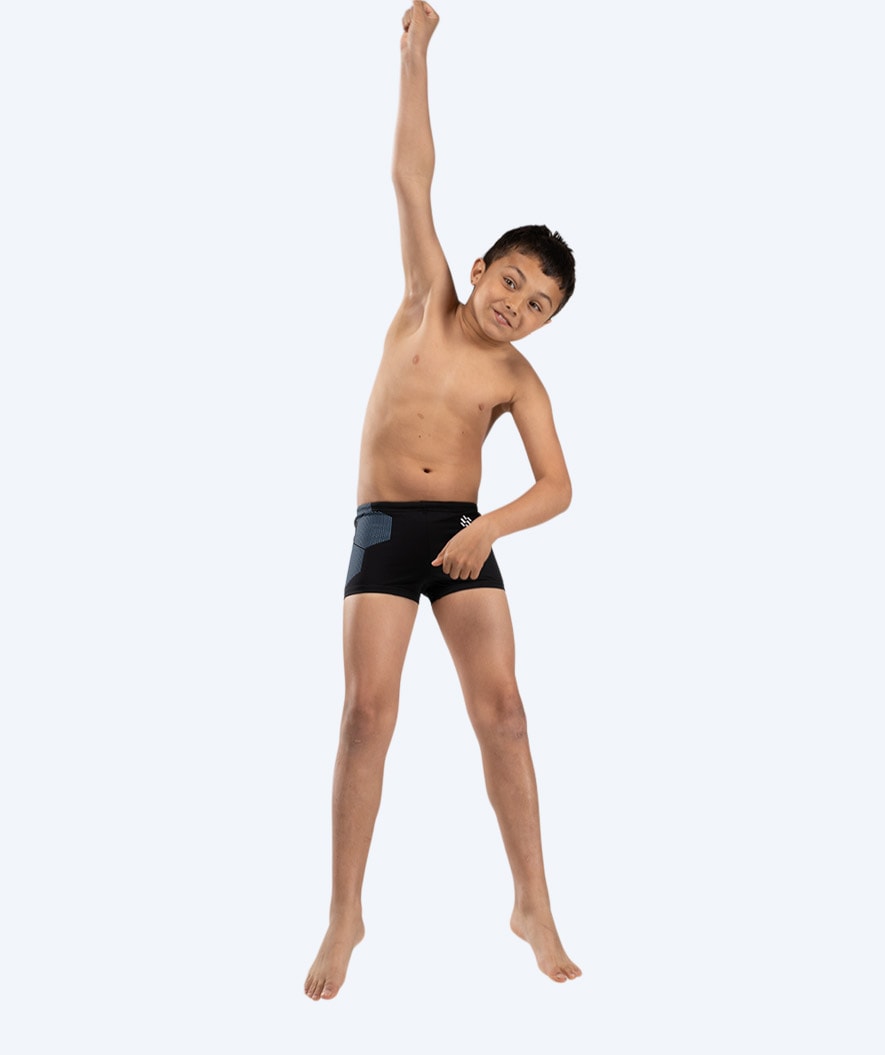 Watery swim trunks for boys - Flaming Vegas Eco - Blue Corner