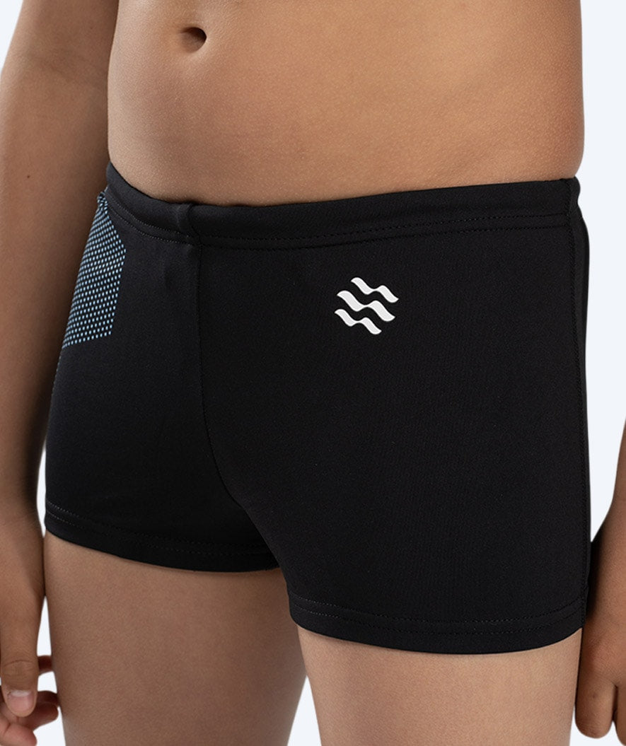 Watery swim trunks for boys - Flaming Vegas Eco - Blue Corner