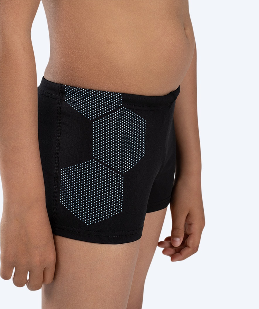 Watery swim trunks for boys - Flaming Vegas Eco - Blue Corner