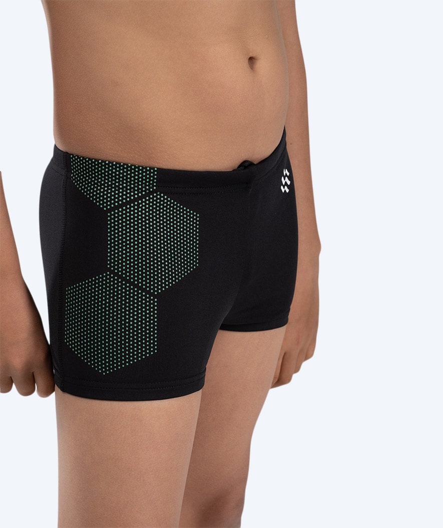 Watery swim trunks for boys - Flaming Vegas Eco - Green Corner