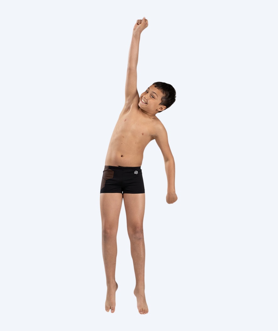 Watery swim trunks for boys - Flaming Vegas Eco - Orange Corner