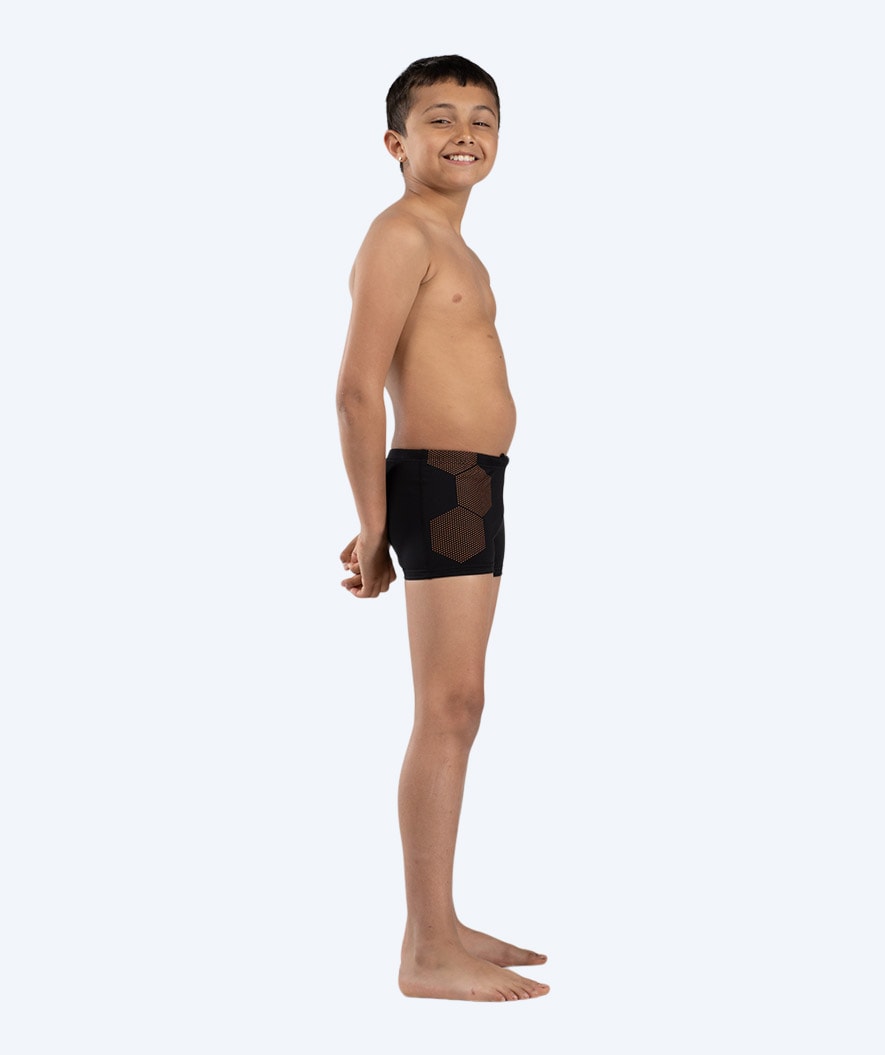 Watery swim trunks for boys - Flaming Vegas Eco - Orange Corner