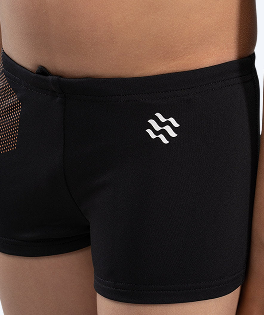 Watery swim trunks for boys - Flaming Vegas Eco - Orange Corner