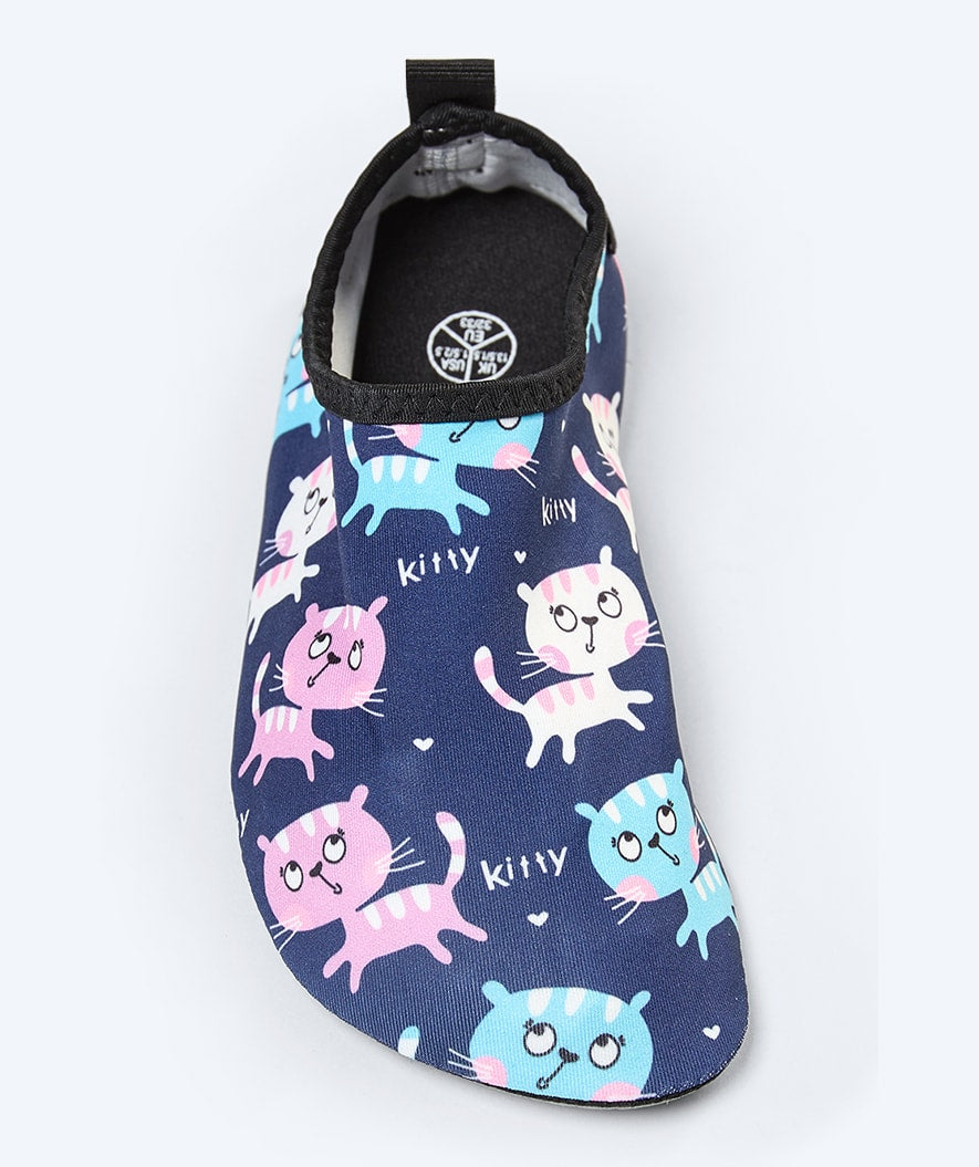Watery swim socks for kids - Irving - Cats