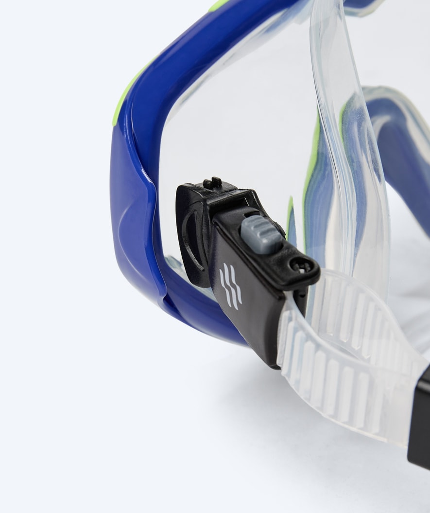 Watery diving mask for adults (from 15 years) - Leach Pro - Blue/yellow