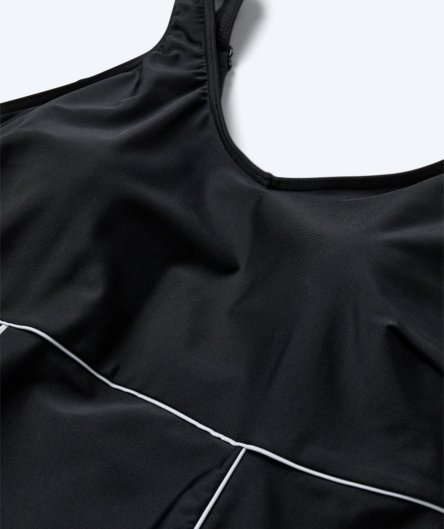 Watery swimsuit with skirt for women - River - Black/white