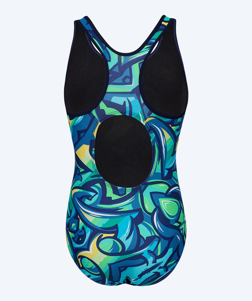 Watery swimsuit for girls - Rodney - Blue/green