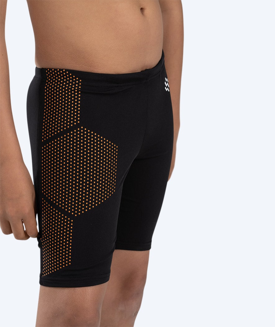 Watery long swim trunks for boys - Surfy Eco - Orange Corner