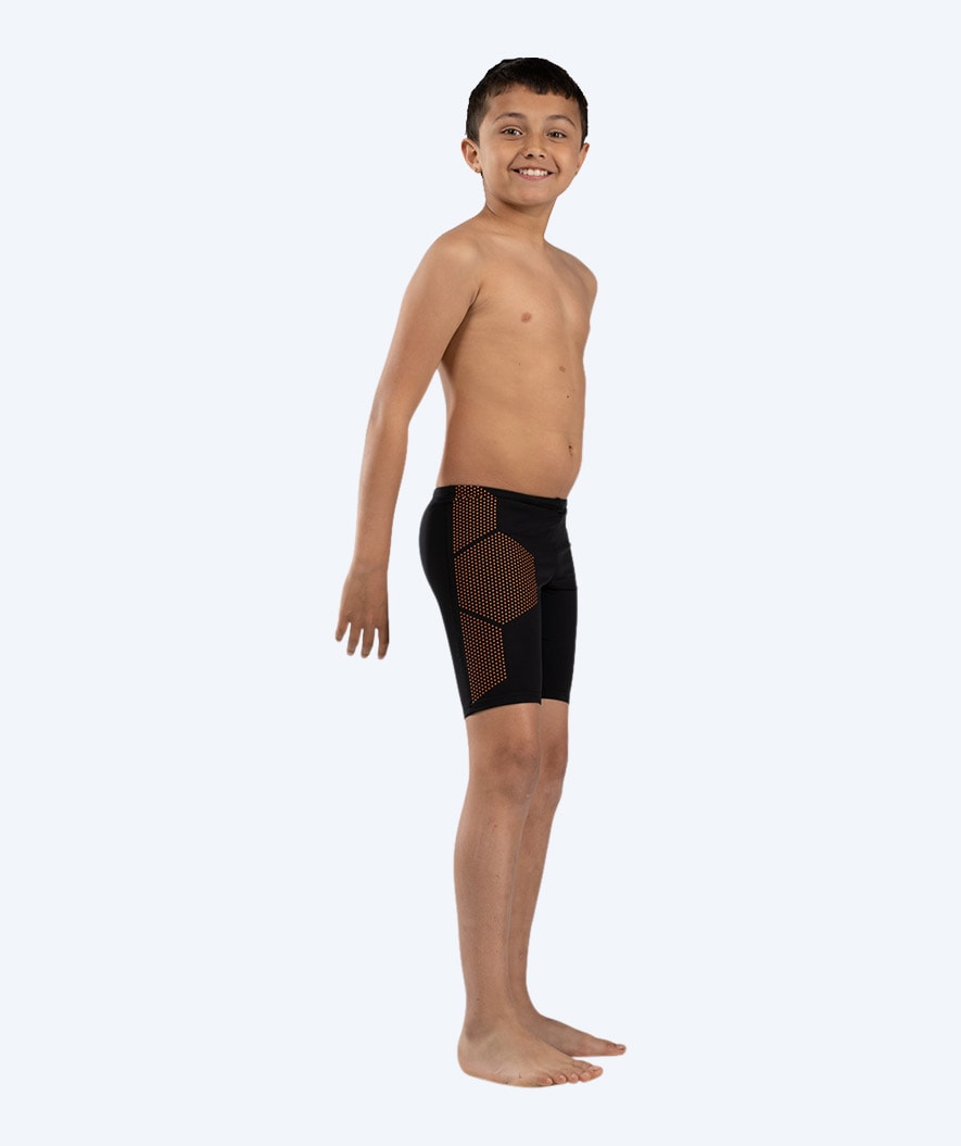 Watery long swim trunks for boys - Surfy Eco - Orange Corner