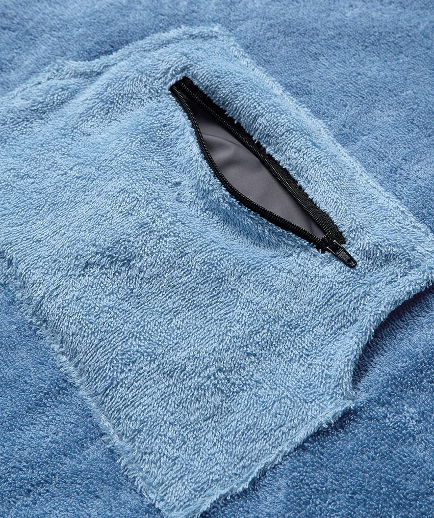 Watery bathing poncho for kids - Cotton - Atlantic Blue