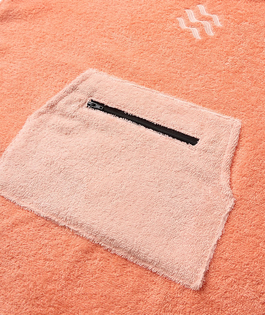 Watery bathing poncho for kids - Cotton - Atlantic Pink
