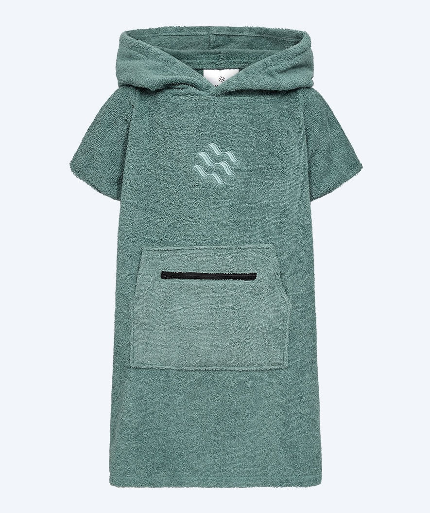 Watery bathing poncho for kids - Cotton - Forrest Green