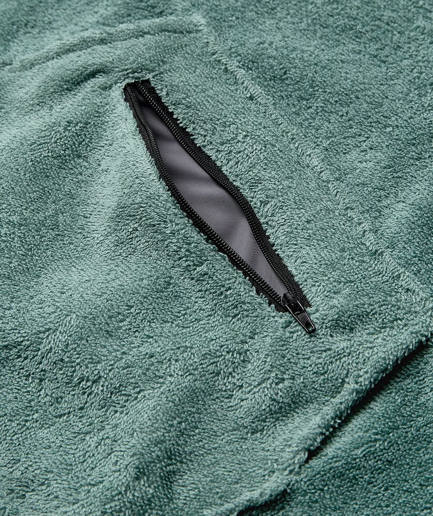 Watery bathing poncho for kids - Cotton - Forrest Green