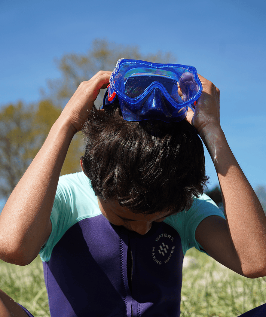Watery diving mask for kids (4-10) - Winslet - Blue