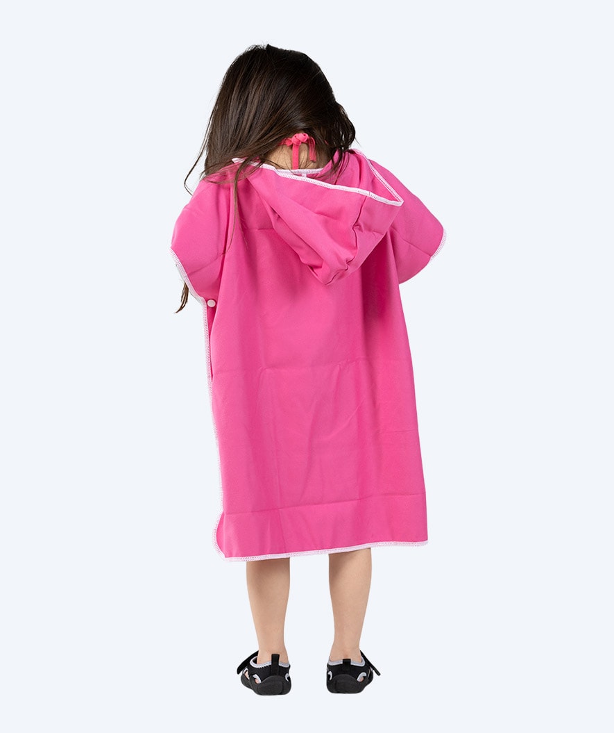 Watery bathing poncho for kids - Microfiber - Pink