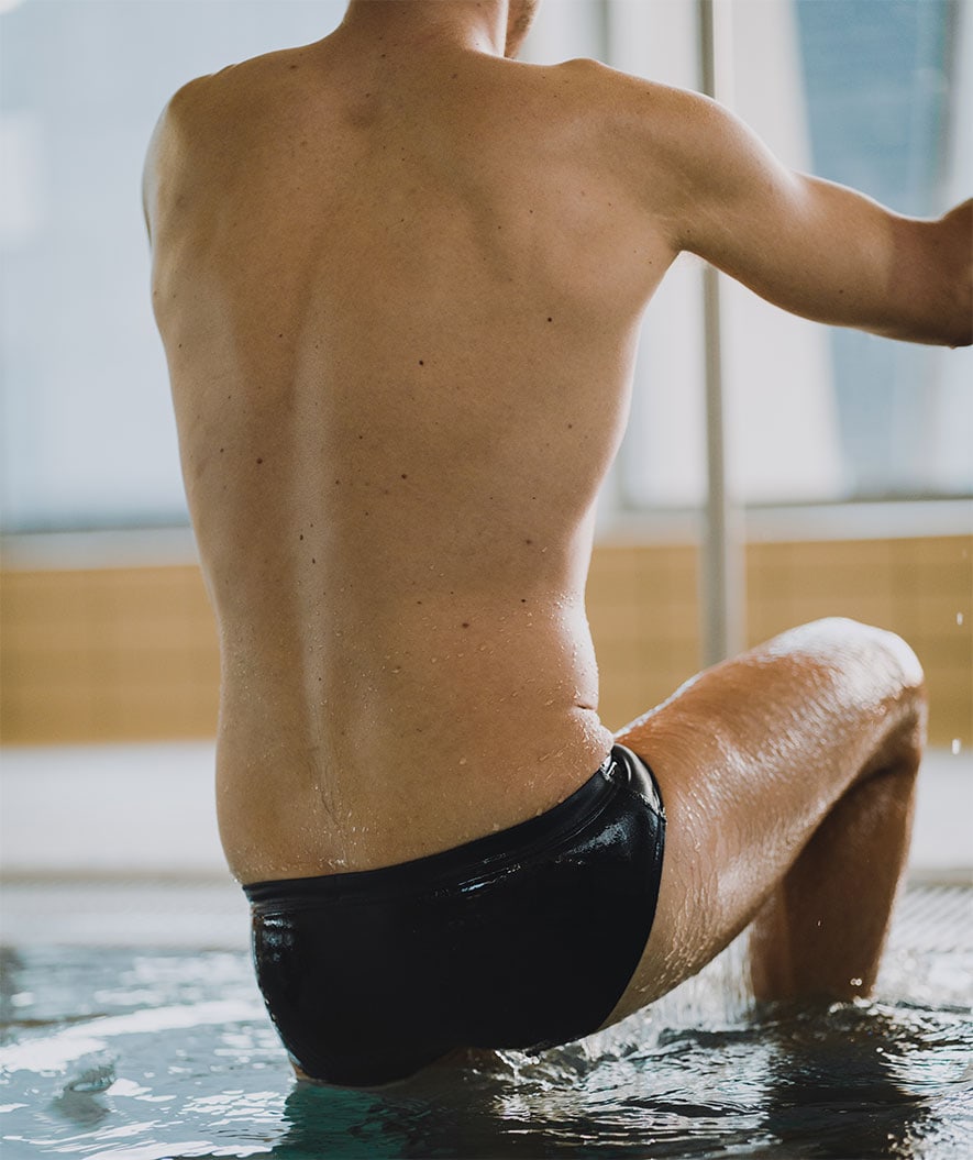 Watery triangular swim trunks for men - Budgie Eco - Dark Blue