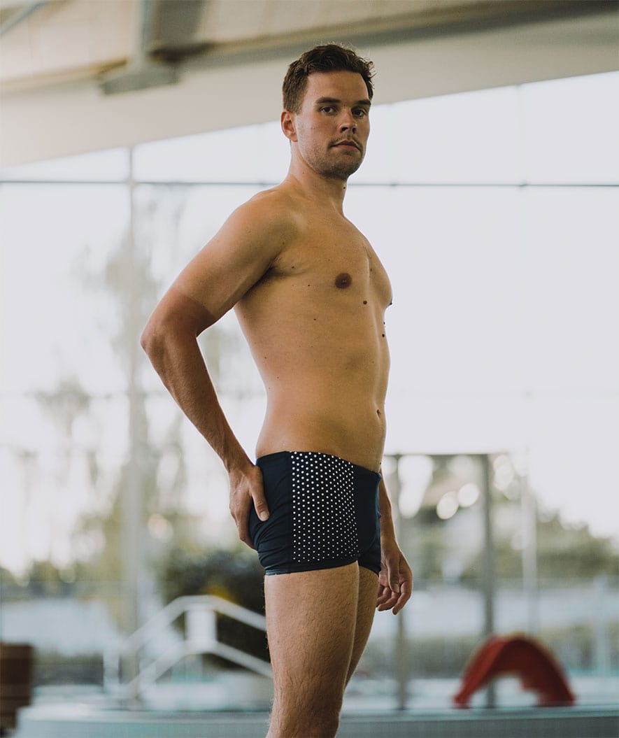 Watery trunks for men - Flaming Vegas Eco - White Sporty