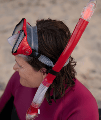 Watery Combo snorkel set for adults - Hudson Semi-Dry - Black