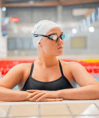 Watery swim goggles - Proflex Swedish Mirror - Black/gold