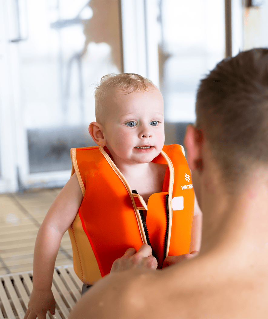 Watery swim vest for kids (2-8) - Basic - Orange