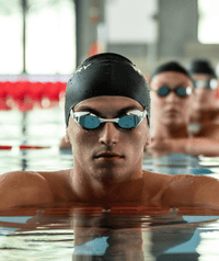 Watery Elite swim goggles - Poseidon Ultra Mirror - Purple/silver
