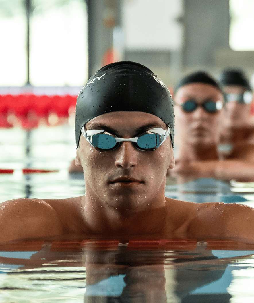 Watery Elite swim goggles - Poseidon Ultra Mirror - Purple/silver