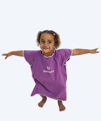 Watery bathing poncho for kids - Microfiber - Purple