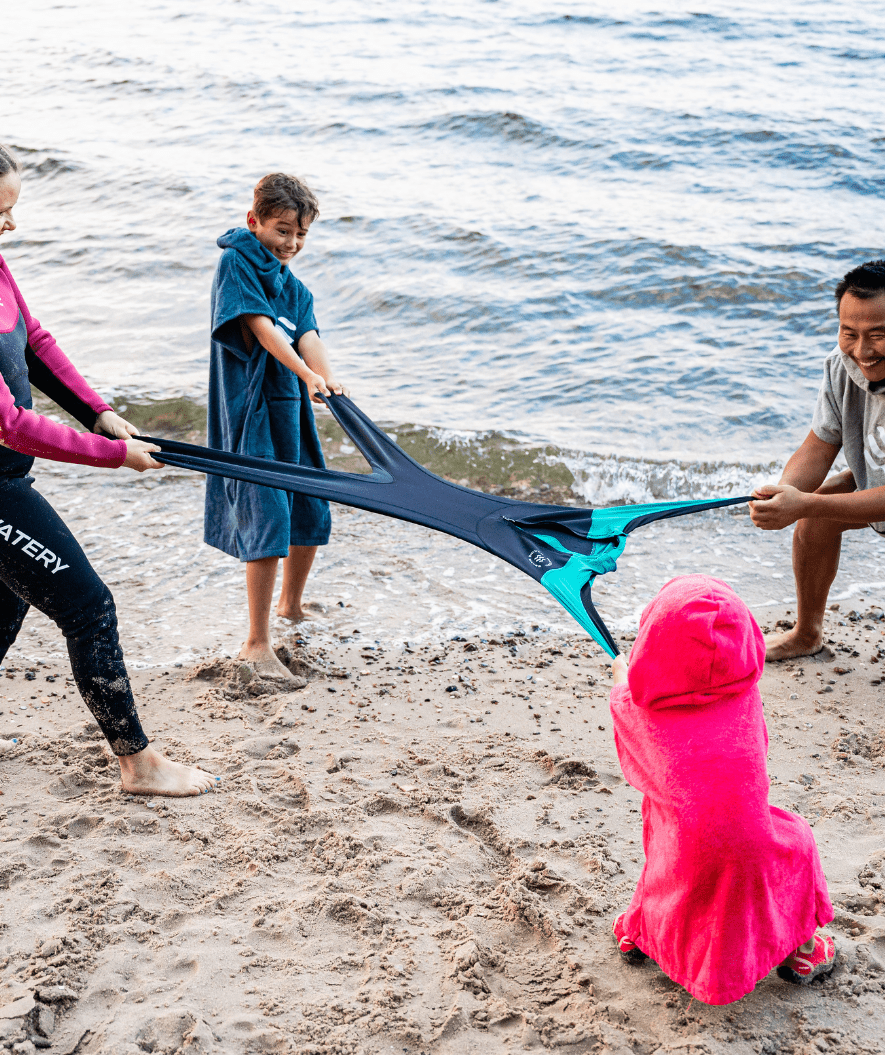 Watery UV wetsuit for kids - Calypso Full-Body - Grey/black
