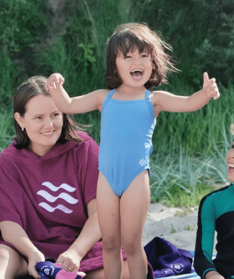 Watery swimsuit for girls - Freestyler Solid - Sky Blue