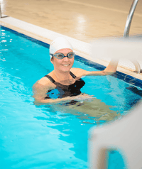 Watery nearsighted prescription swim goggles for adults - (-1.5) to (-7.0) - Ridley - Black