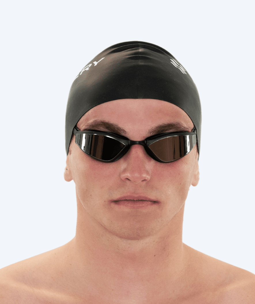 Watery Elite swim goggles - Storm Racer Mirror - Black/silver