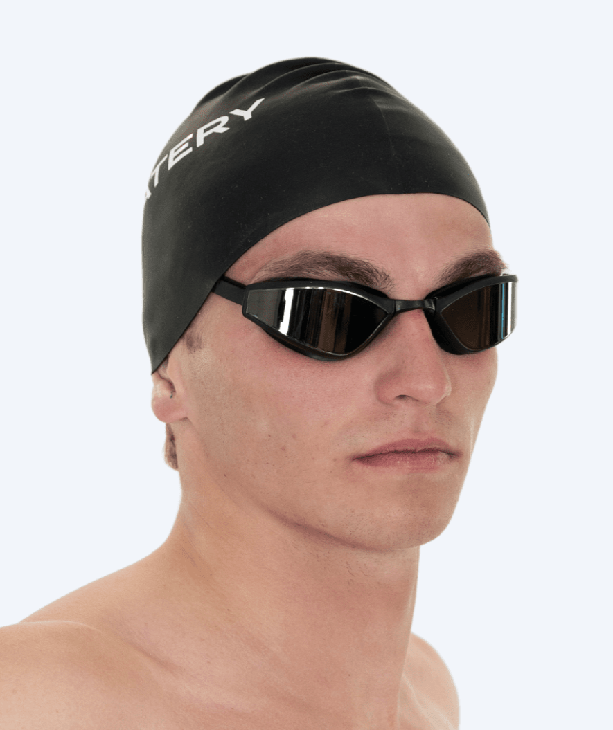 Watery Elite swim goggles - Storm Racer Mirror - Black/silver