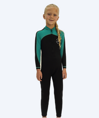 Watery UV wetsuit for kids - Calypso Full-Body - Green/black