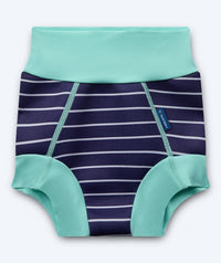 Watery swim nappies for kids - Neoprene Swim Nappy - Turquoise Stripes