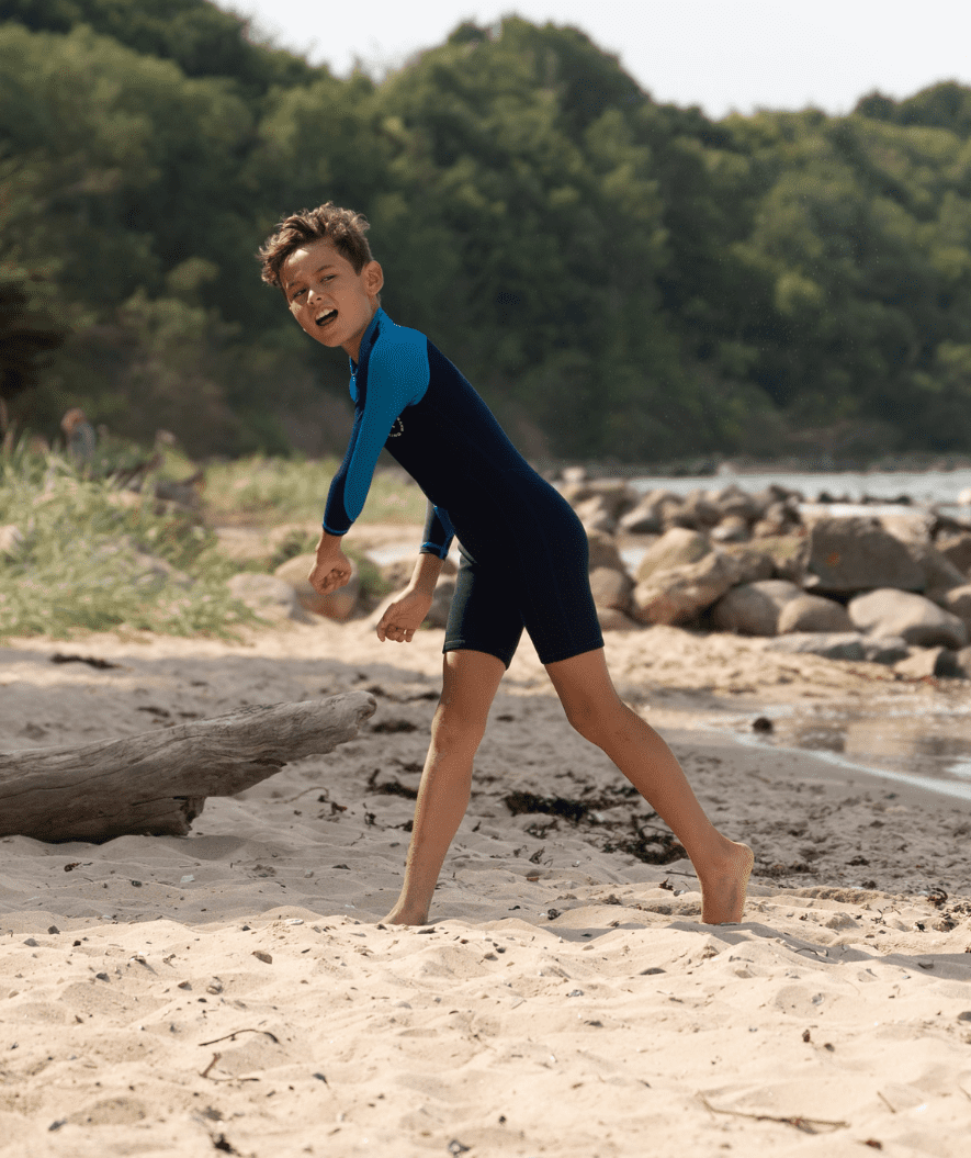 Watery UV wetsuit for kids - Calypso Full-Body - Grey/black