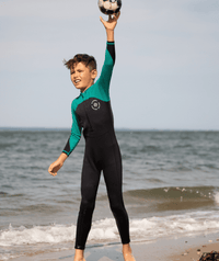 Watery UV wetsuit for kids - Calypso Full-Body - Orange/blue