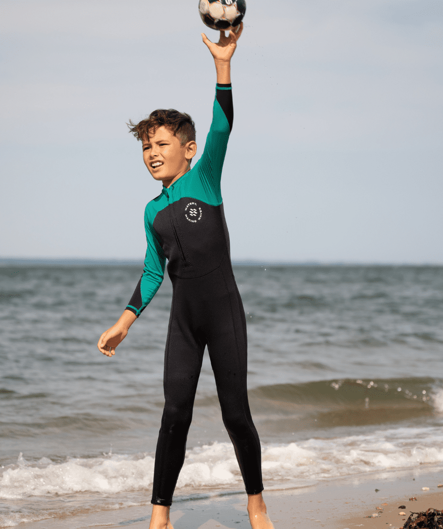 Watery UV wetsuit for kids - Calypso Full-Body - Orange/blue
