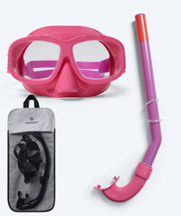 Watery Combo snorkel set for kids (4-10) - Wyre - Pink/purple