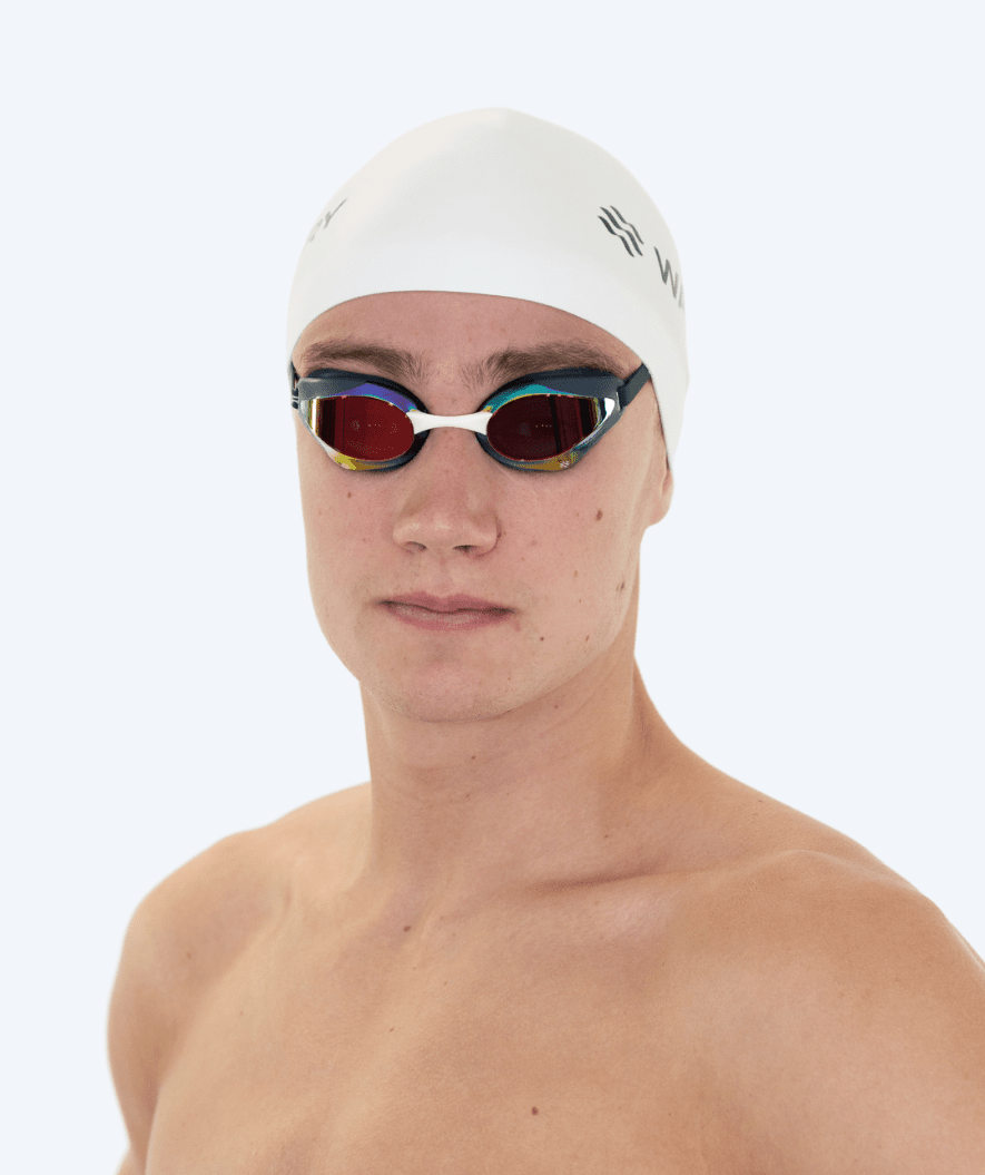 Watery Elite swim goggles - Poseidon Ultra Mirror - Dark blue/gold