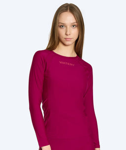 Watery UV-shirt for women - Remington Longsleeve Rashguard - Dark red