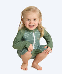 Watery UV-suit for kids - Fjord Long Sleeve Rashguard - Green