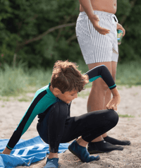 Watery UV wetsuit for kids - Calypso Full-Body - Green/black