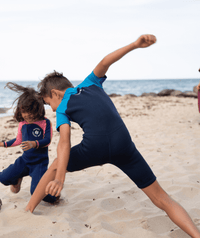 Watery UV wetsuit for kids - Calypso Long Sleeved - Blue/dark blue
