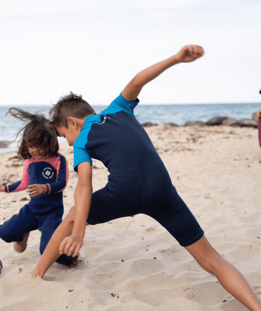 Watery UV wetsuit for kids - Calypso Long Sleeved - Blue/dark blue