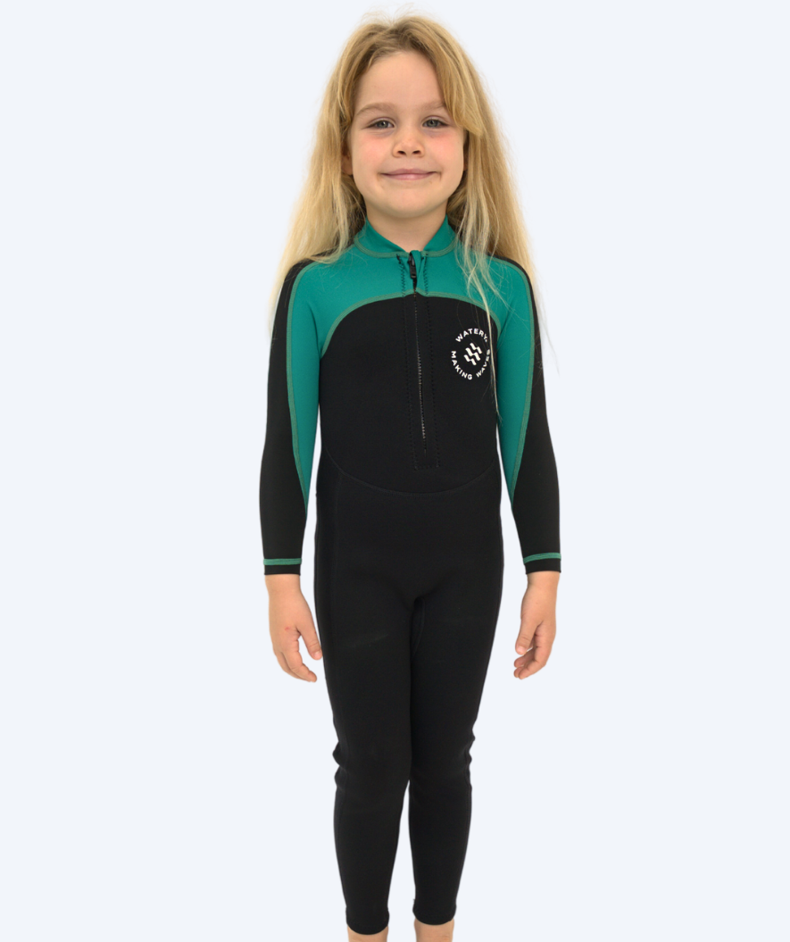 Watery UV wetsuit for kids - Calypso Full-Body - Green/black