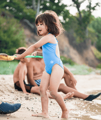 Watery swimsuit for girls - Freestyler Solid - Dark Blue