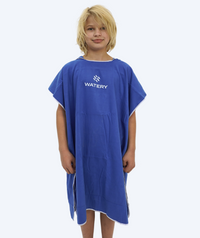 Watery bathing poncho for junior - Microfiber - Royal Blue