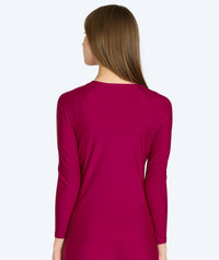 Watery UV-shirt for women - Remington Longsleeve Rashguard - Dark red