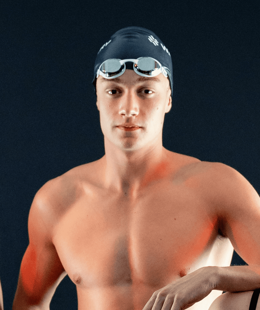 Watery Elite swim goggles - Poseidon Mirror - White/silver